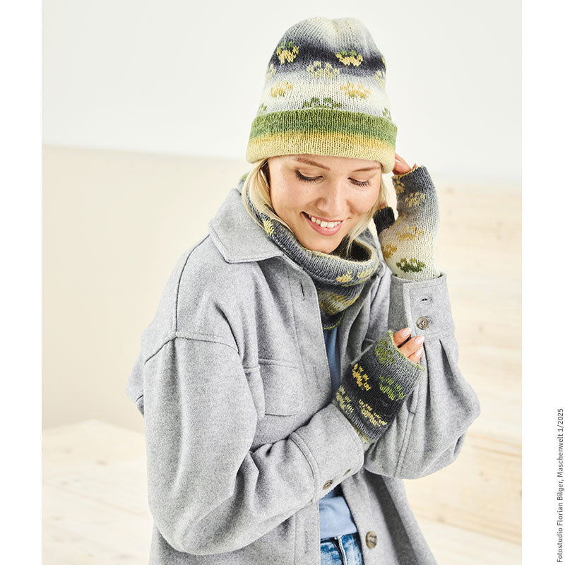 Damenmütze mit Loop und Armstulpen "Year Socks" 109327.7-9