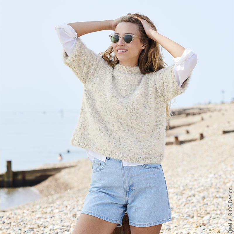 Damenpulli "Lazy Hazy Summer Cotton & Make it Fur" 109388.33