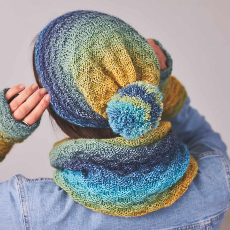 Mütze, Loop und Armstulpen "Diamant" 762089