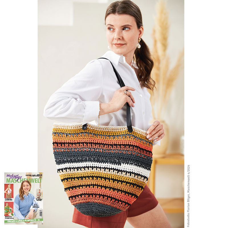 Gehäkelter Shopper "Rope Bobbel" 765088