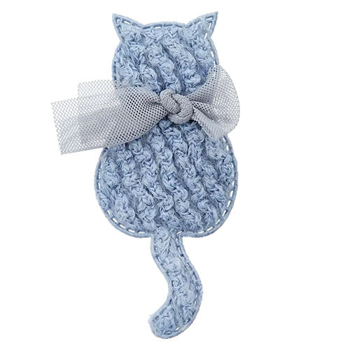 Aufnäher Katze blau