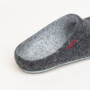 Merino-Hausschuh mit Ledersohle "anthrazit"