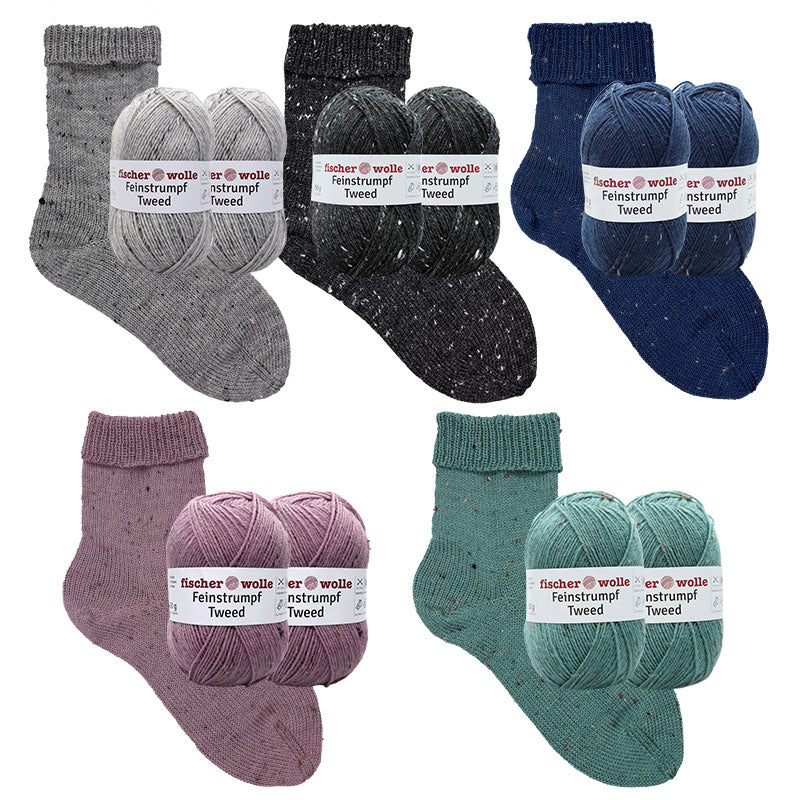 500 g Sparpaket "Feinstrumpf Tweed"
