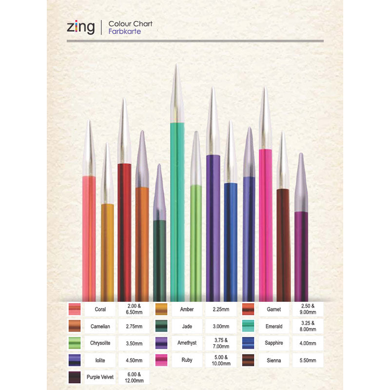 Rundstricknadeln "Zing" Leichtmetall