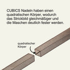 Stricknadelspitzen "CUBICS"