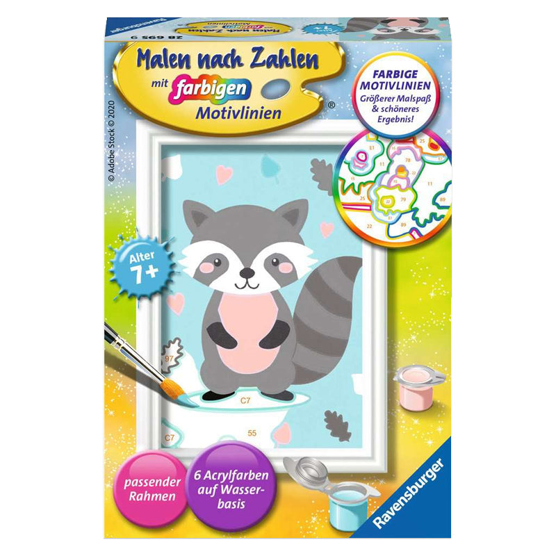Malen nach Zahlen - Süßer Waschbär