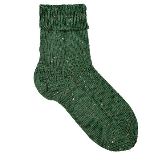 Feinstrumpf Tweed tanne