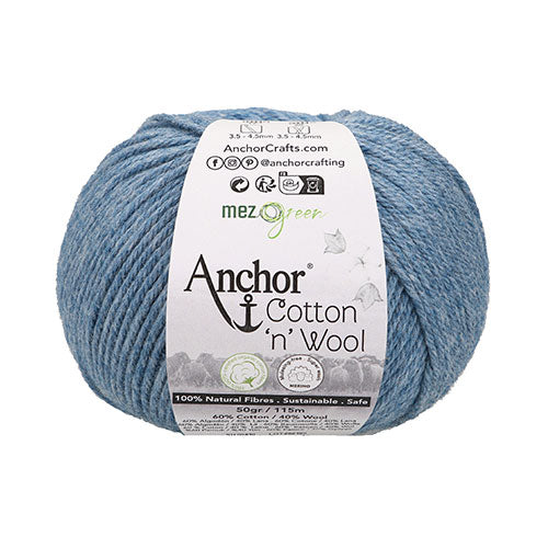 Cotton & Wool saphire