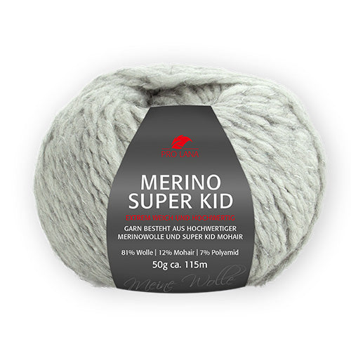 Merino Super Kid hellgrau meliert