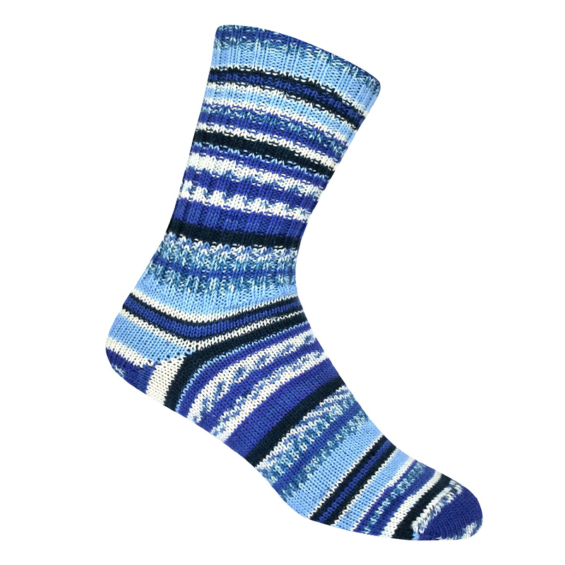 Supersocke 406 6f. blau col.