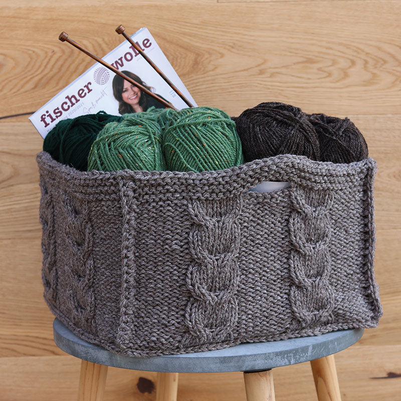 Gestrickter Korb "Trachtenwolle" 761148