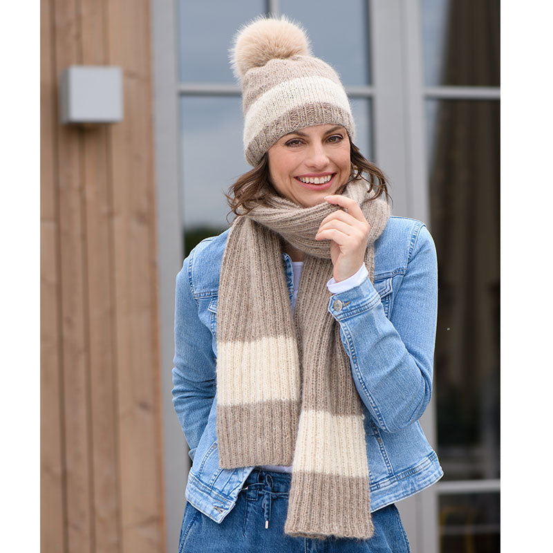 Damenmütze & Schal "Nature Cotton" 765030