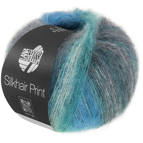 Silkhair Print türkis col.
