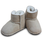 Baby Lammfellschuhe mit Klettverschluss - sand