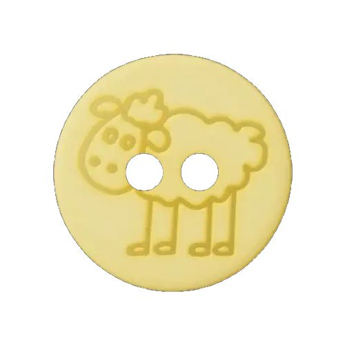 Knopf Schaf gelb