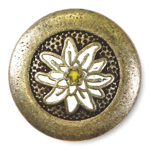 Metallknopf "Edelweiß"
