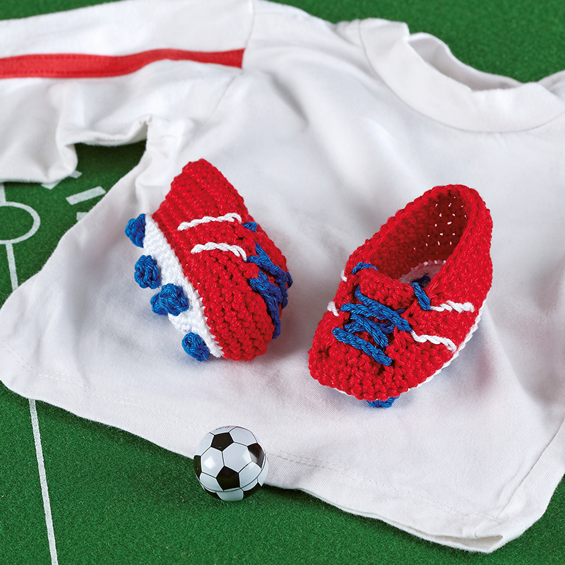 Gehäkelte Babyfußballschuhe "Piazza" 756263