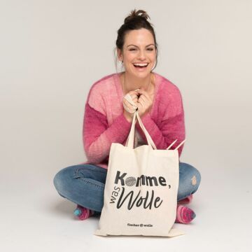 Baumwolltasche "Komme, was Wolle"