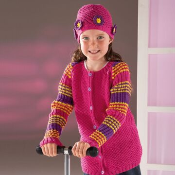 Kinderjacke & Häkelmütze "Cotton Fun" 750051