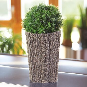Manschette für eckige Vase "Arbeitsstrumpf" 754058