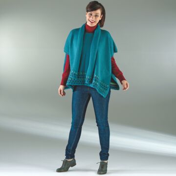 Damenkurzponcho mit Schal "Ideal" 756037
