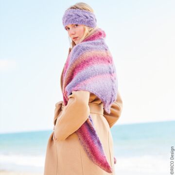 Dreiecktuch mit Stirnband "Alpaca Superfine Heavens" 764122