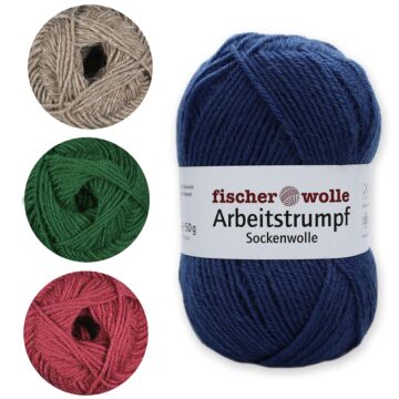 Arbeitsstrumpf "Sockenwolle Uni"