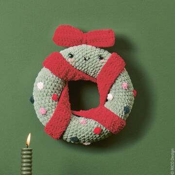Gehäkelter Weihnachtskranz "Chenillove & Chenillove Sparkle" 109362.3