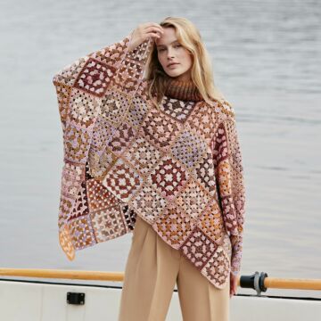 Damenponcho "Gomitolo Aida" LG6195