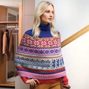 Damenponcho "Merino Extrafine 120" 758098
