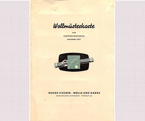 Eine unserer ersten Wollmusterkarten